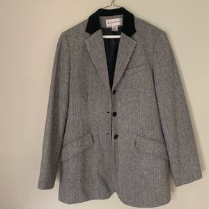 Vintage lined herringbone blazer